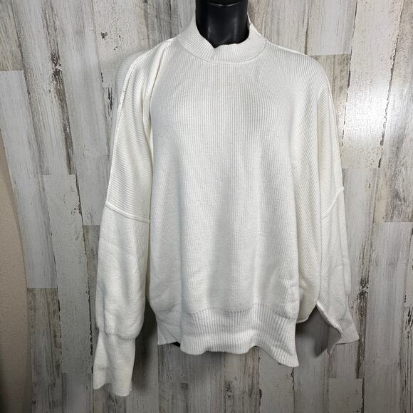 Free People Sweaters - Free People Sweater XL | Ivory Knit | Balloon Sleeves | Oversized Fit | MSRP $98